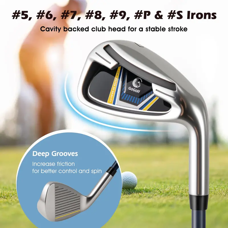 Men's Complete Golf Club Set – 12-Piece Right-Handed Kit with Matching Carry Bag