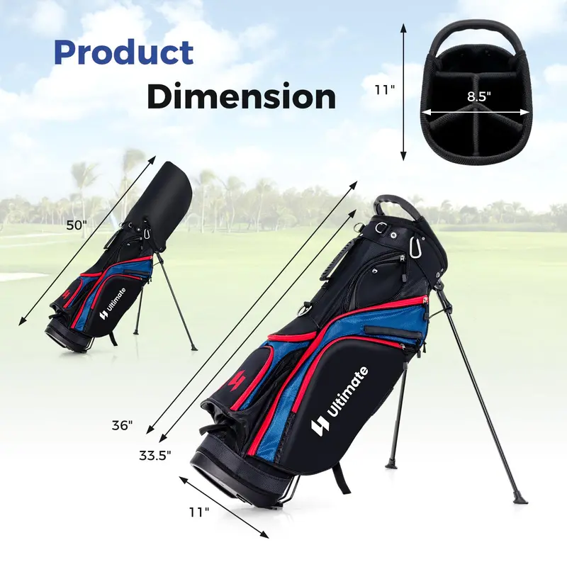Men’s Complete Golf Club Set Including Driver, Irons, Putter, and Carry Bag