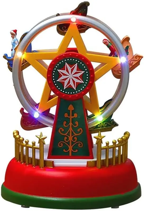 MGWYE Illuminated Holiday Music Box Ornament – Festive Animated Gift with Light Display