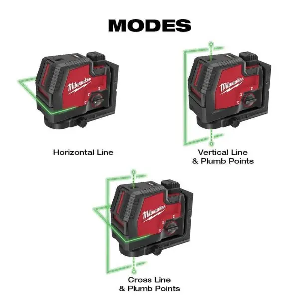 Milwaukee Cross Line Laser Level – 3522-21 Model with 100 ft Range & REDLITHIUM USB Power