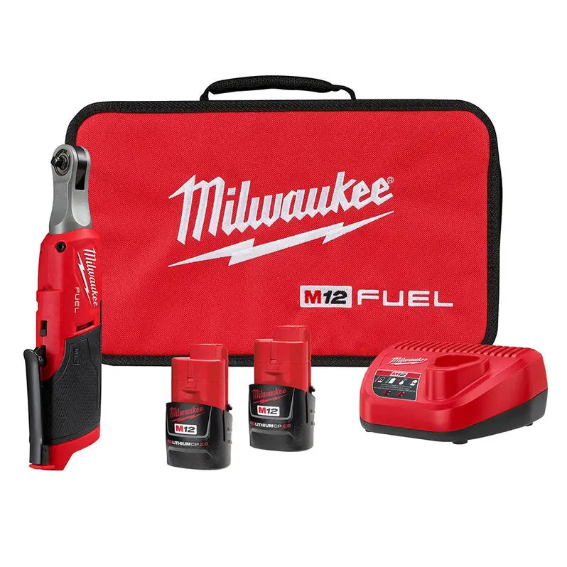 Milwaukee M12 FUEL 1/4" Cordless Ratchet – Compact Brushless Fastening Tool for Tight-Space Applications