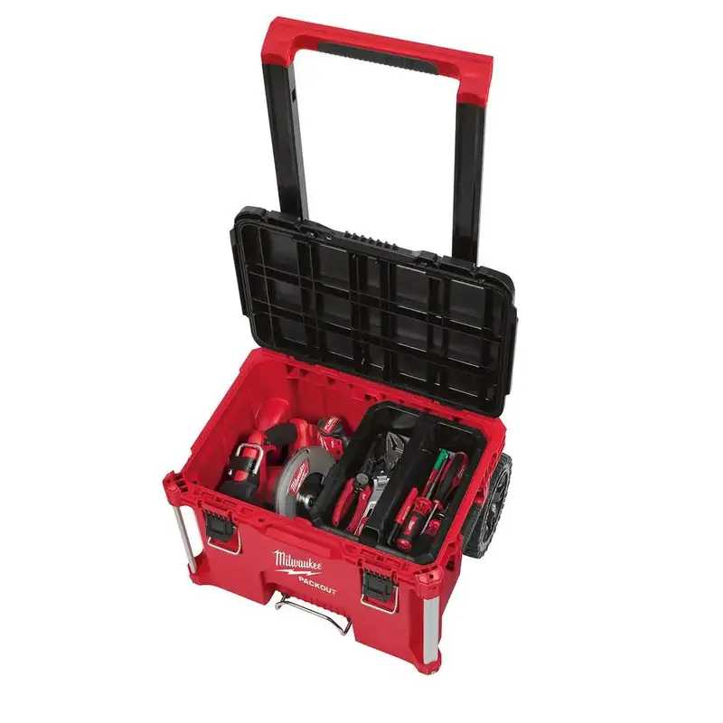 Milwaukee PACKOUT 22-Inch Heavy-Duty Rolling Tool Box – Modular Storage System for Jobsite Organization