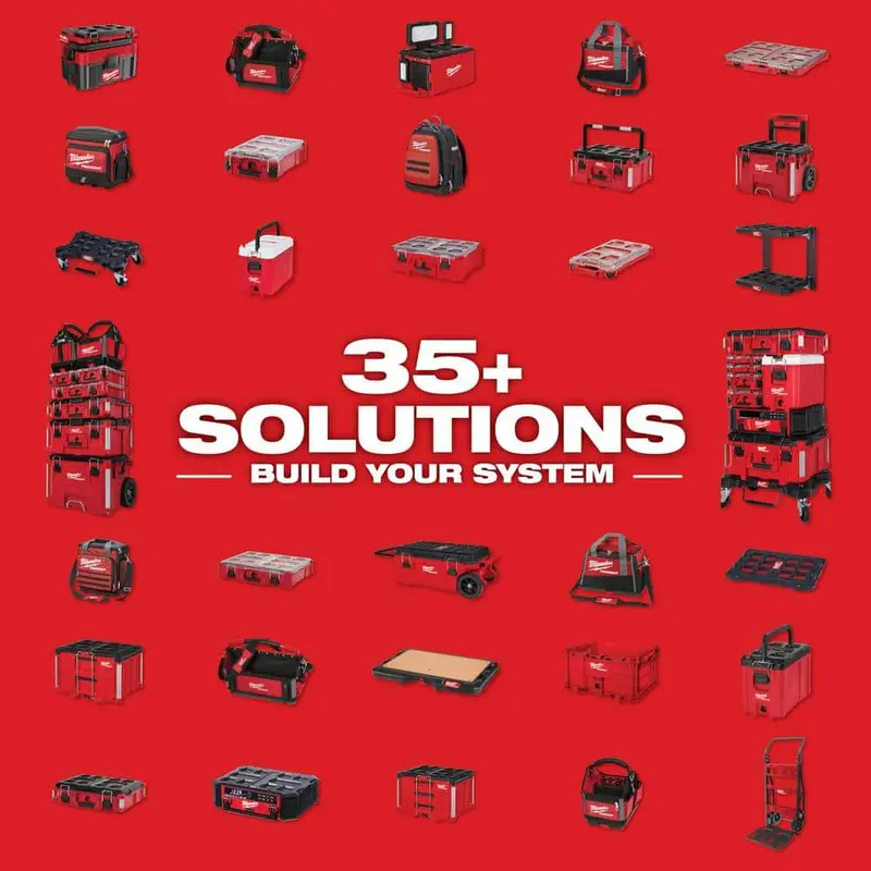 Milwaukee PACKOUT Rolling Tool System – Includes 22" Large Box, Medium Box, and Rolling Base (8426/8425/8424)