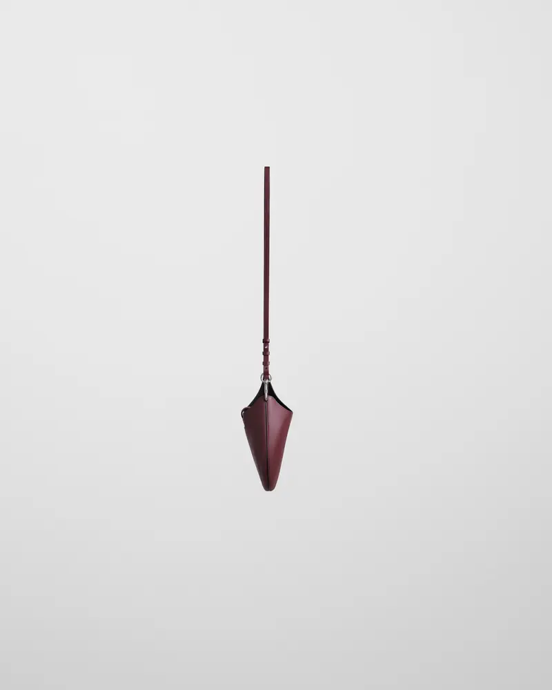 Mini Bean Sling Bag In Chestnut Leather