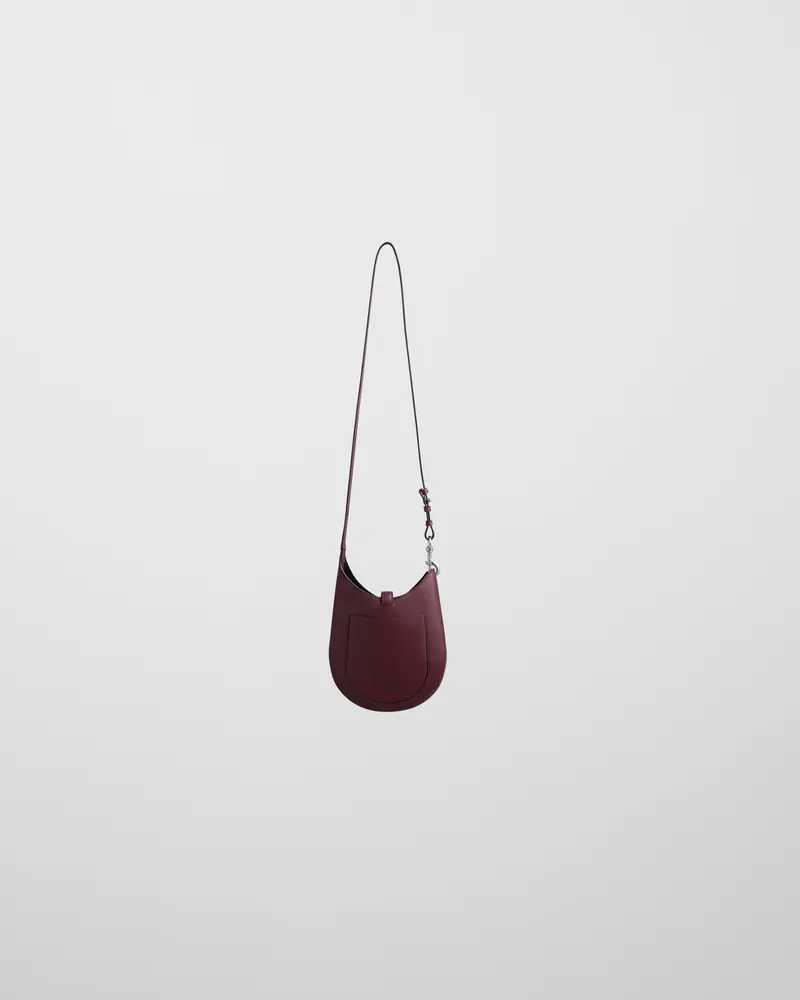 Mini Bean Sling Bag In Chestnut Leather