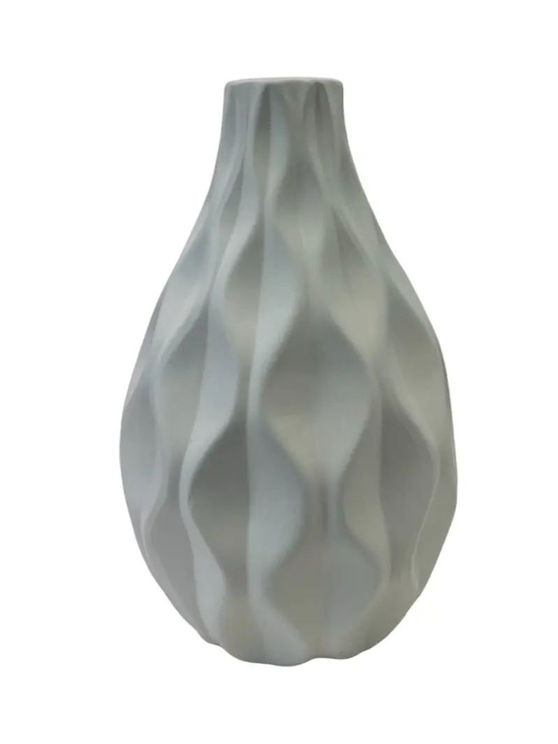 Minimalist White Ceramic Mini Vase – Compact Tabletop Decor