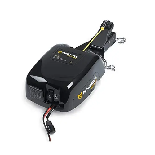 Minn Kota Deckhand 40 Electric Anchor Winch – 40-Pound Pull Force, Includes 100-Foot Rope and Horizontal Davit Mount