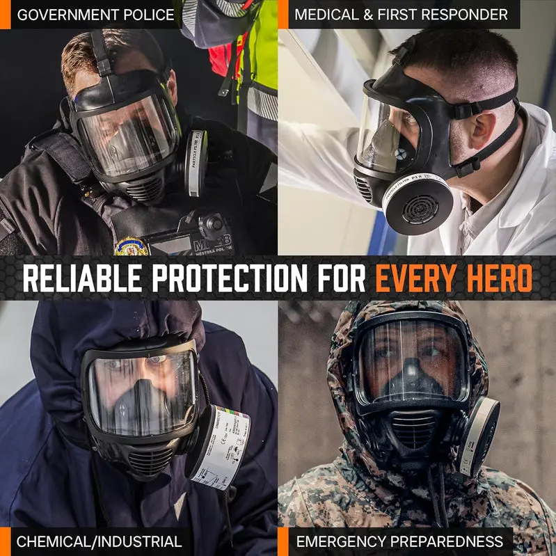 MIRA SAFETY CM-6M Full-Face CBRN Gas Mask – NIOSH-Certified, Integrated Hydration System, and Advanced Filtration
