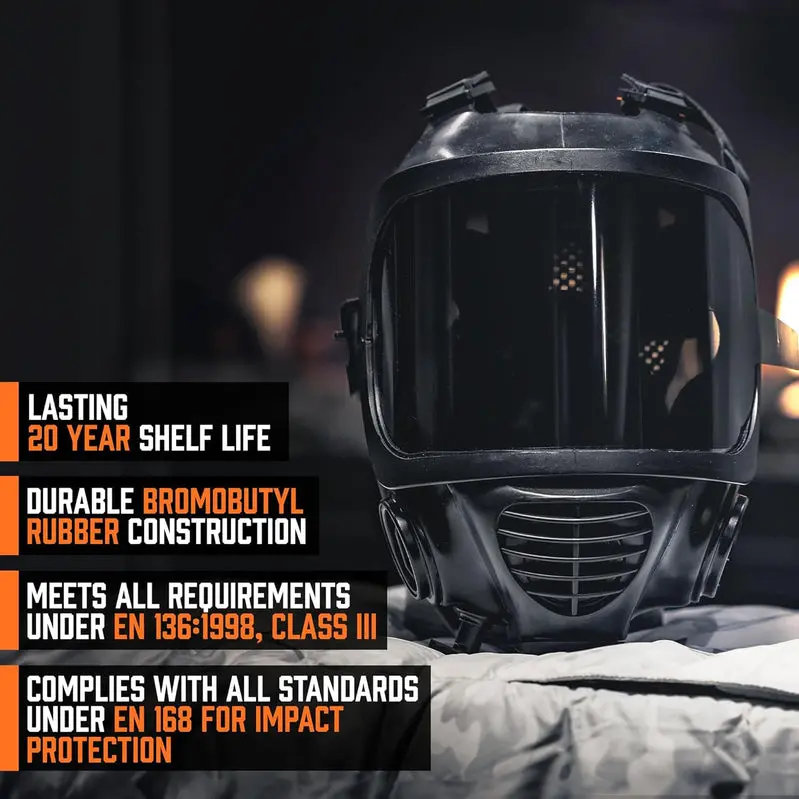MIRA SAFETY CM-6M Full-Face CBRN Gas Mask – NIOSH-Certified, Integrated Hydration System, and Advanced Filtration