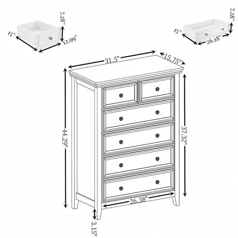 Modular Closet-Sized Dresser – Smooth-Glide Drawer Organizer for Compact Clothing Storage