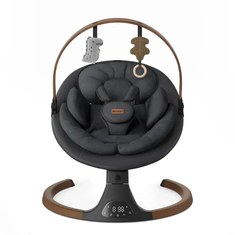 Monamii Bluetooth-Powered Infant Swing – 5-Speed Rocker with Wireless Remote and Built-in Speaker