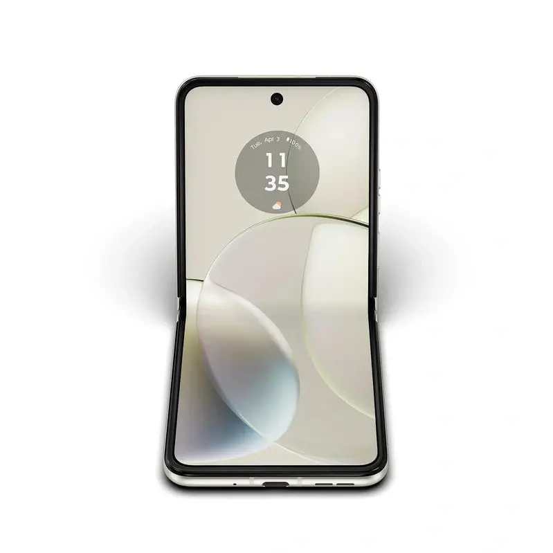 Motorola razr (2023) Unlocked Flip Smartphone – 8GB RAM, 128GB Storage, 32MP Camera, Vanilla Cream