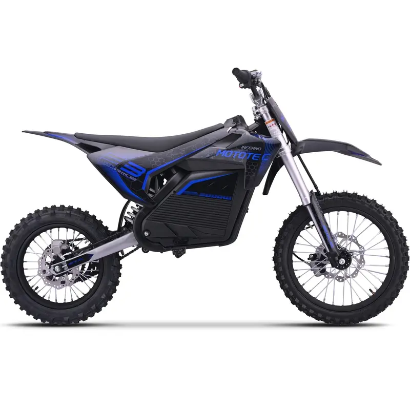 MotoTec 72V Pro Electric Dirt Bike – 5000W Lithium-Powered Off-Road Motorcycle in Blue, High-Torque Performance Model