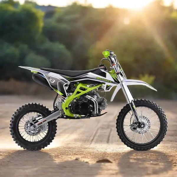 MOTOTEC X3 125cc Gas-Powered Youth Dirt Bike – 4-Stroke Engine, Camo-Green Frame, Entry-Level Off-Roader