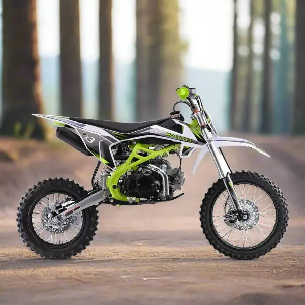 MOTOTEC X3 125cc Gas-Powered Youth Dirt Bike – 4-Stroke Engine, Camo-Green Frame, Entry-Level Off-Roader
