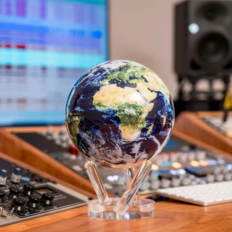 MOVA Light-Powered Self-Rotating Globe – 4.5" Diameter with Realistic Cloud Mapping & Earth Visualization