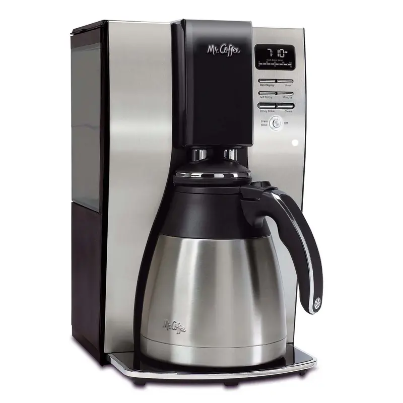 Mr. Coffee 10-Cup Programmable Thermal Carafe Coffee Maker – Double-Wall Stainless Steel Pot