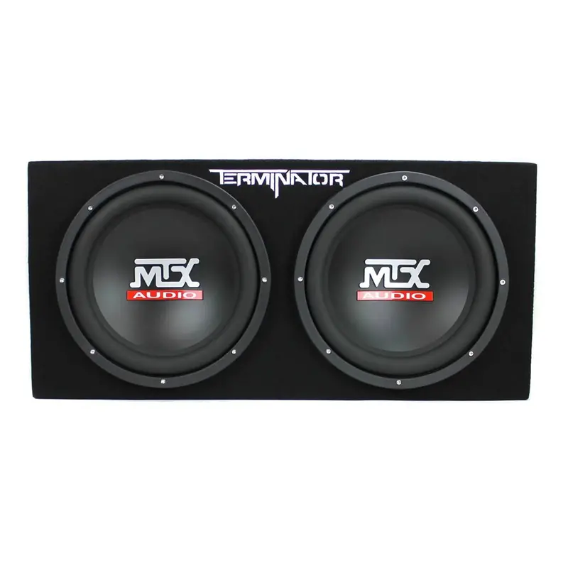 MTX ThunderForm Enclosed Dual 12-Inch Car Subwoofer System with Integrated Amplifier and Wiring Kit