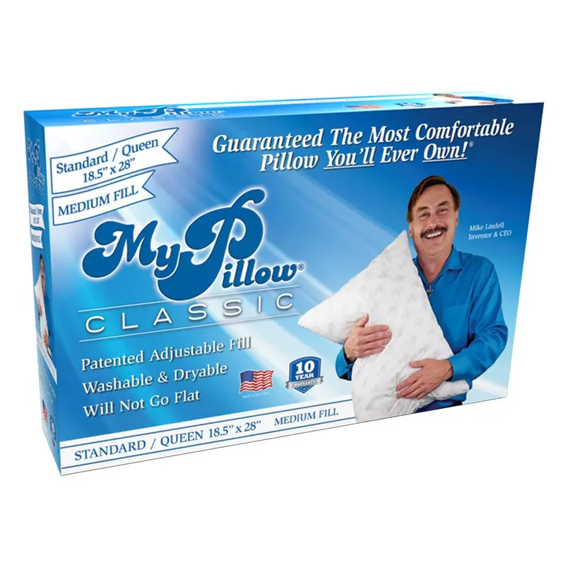 MyPillow Classic Medium-Fill Standard/Queen Pillow – Crisp White