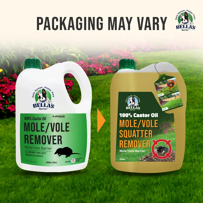 Natural Food-Grade Castor Oil – Pet-Safe Mole and Vole Deterrent (1 Gallon, Pure)