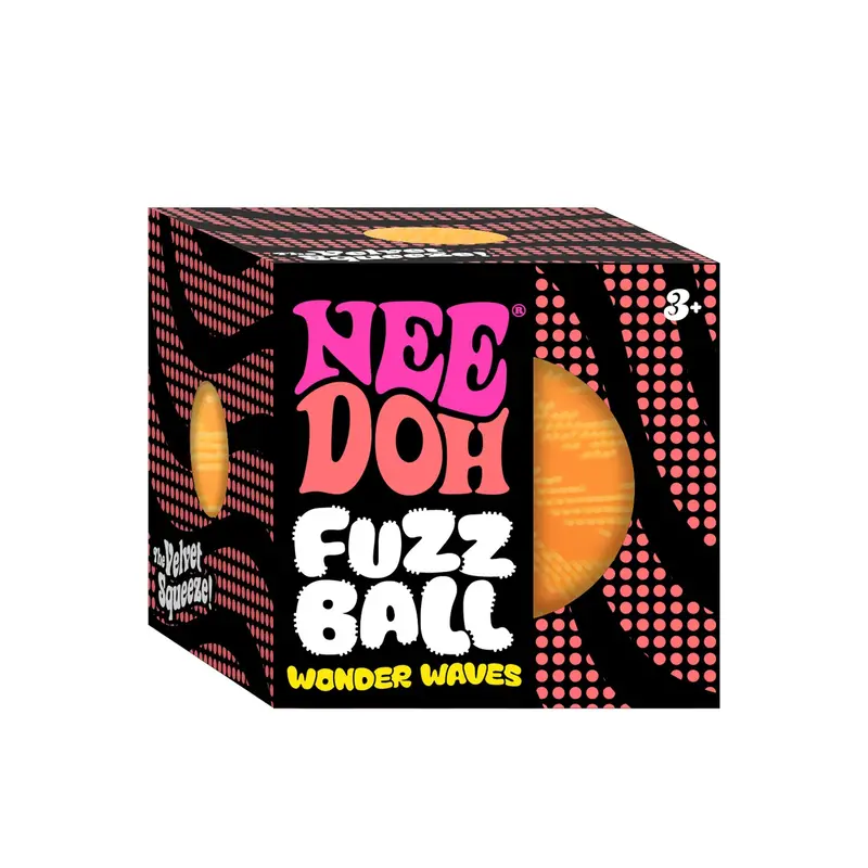 NeeDoh Fuzz Ball Wonder Waves Set – Ripple-Textured Sensory Fidget Collection