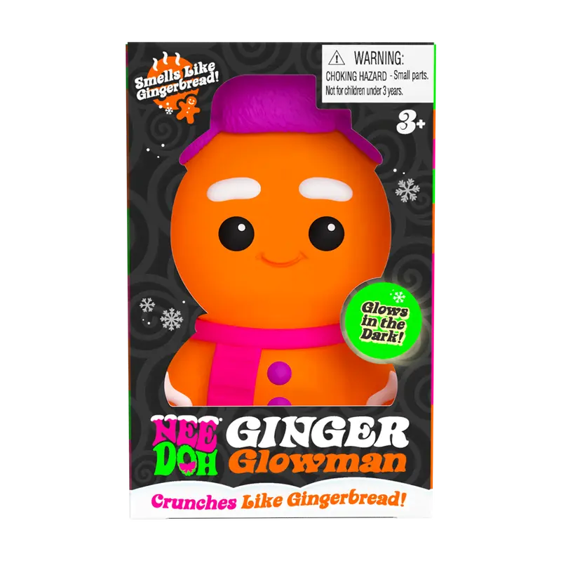 NeeDoh Ginger Glowman – Glow-in-the-Dark Squish Toy for Nighttime Fun