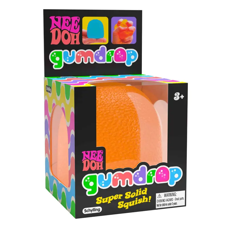 NeeDoh Gumdrop Squeeze Ball – Textured 2.5-Inch Sensory Fidget Toy