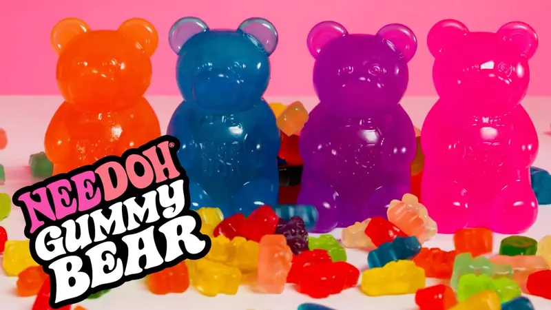 NeeDoh Gummy Bear Sensory Squeeze Toy – Chewy Texture Stress Reliever 2