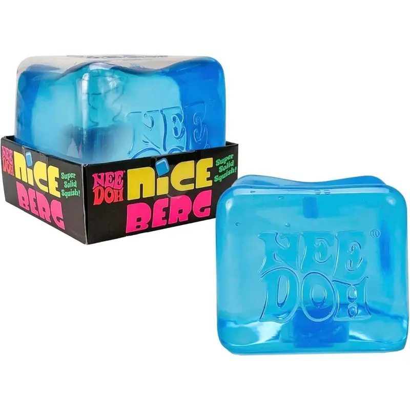 NeeDoh Nice Berg – Oversized Squishy Cube for Tactile Relief