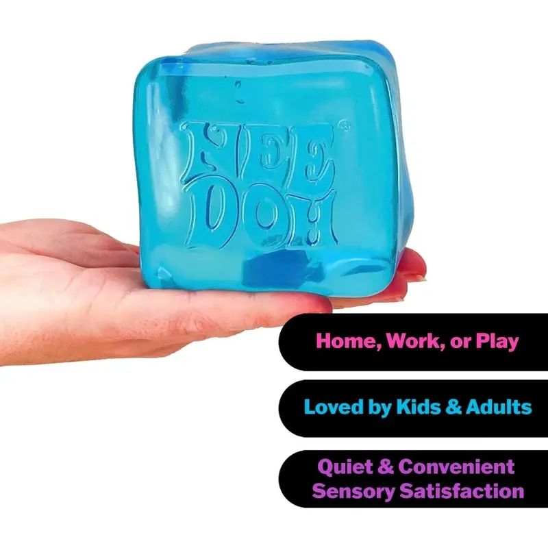 NeeDoh Nice Berg – Oversized Squishy Cube for Tactile Relief