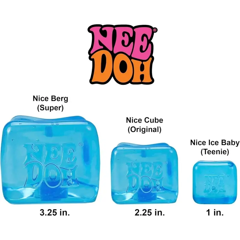NeeDoh Nice Berg – Oversized Squishy Cube for Tactile Relief