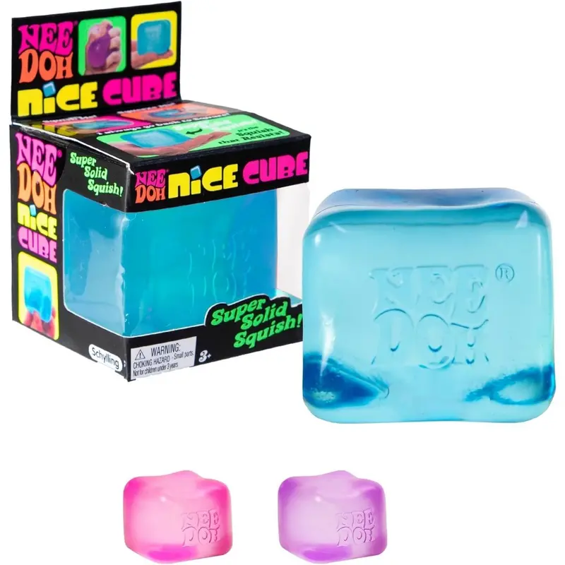 NeeDoh Nice Cube – Assorted-Color Single Squish Toy