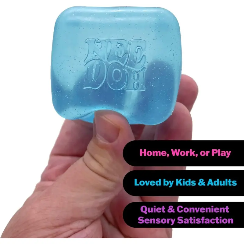 NeeDoh Nice Cube – Compact 2.25-Inch Solid Squish Toy for Hands-On Relief