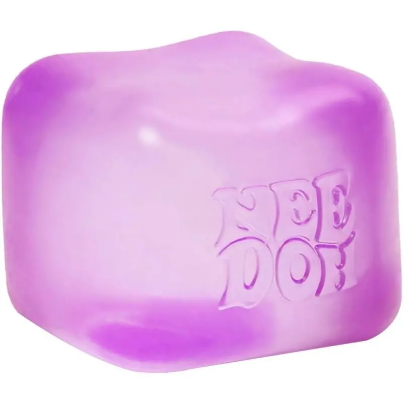 NeeDoh Nice Cube Stress Relief Toy – Solid Purple Squishy Cube