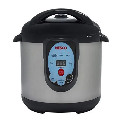 NESCO NPC-9 Smart Pressure Canner – 9.5-Quart Stainless Steel Unit with Digital Interface and Multi-Function Cooking Modes