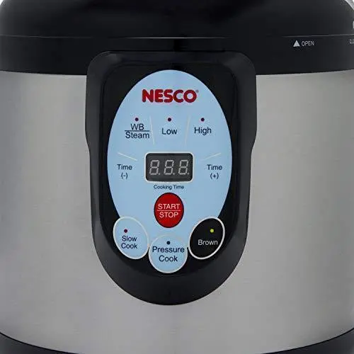NESCO NPC-9 Smart Pressure Canner – 9.5-Quart Stainless Steel Unit with Digital Interface and Multi-Function Cooking Modes