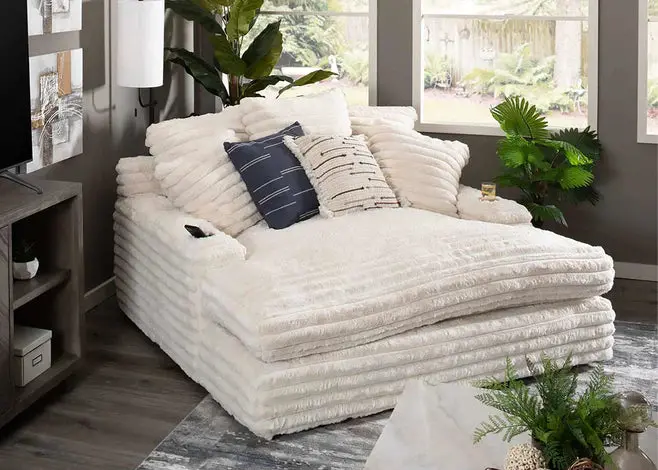Nestle Chaise Lounge Chair – Reclining Seating with Dual Cup Holders and Dual USB Charging Ports