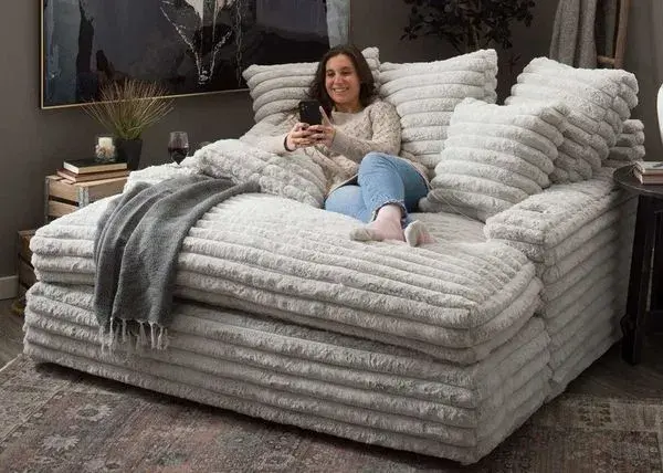 Nestle Chaise Lounge Chair – Reclining Seating with Dual Cup Holders and Dual USB Charging Ports