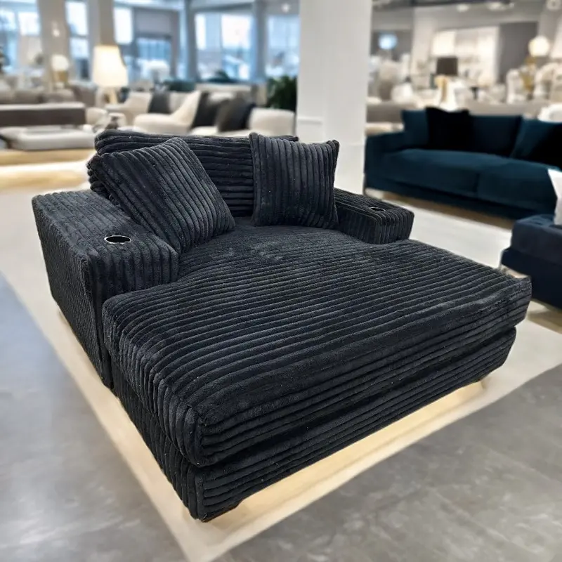 Nestle Power-Recline Lounge – Motorized Recliner Featuring Integrated Drink Holders and Dual Fast-Charging USB Ports