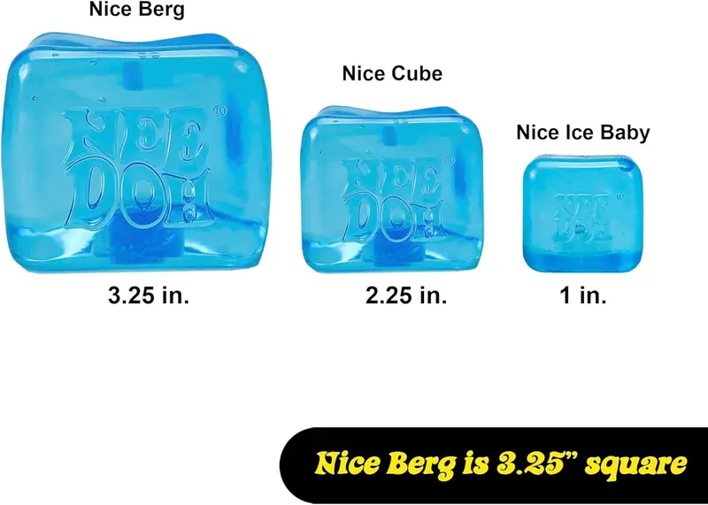 Nice Berg Square Sensory Tool in Blue – Calming Tactile Aid for Children Ages 3 and Up