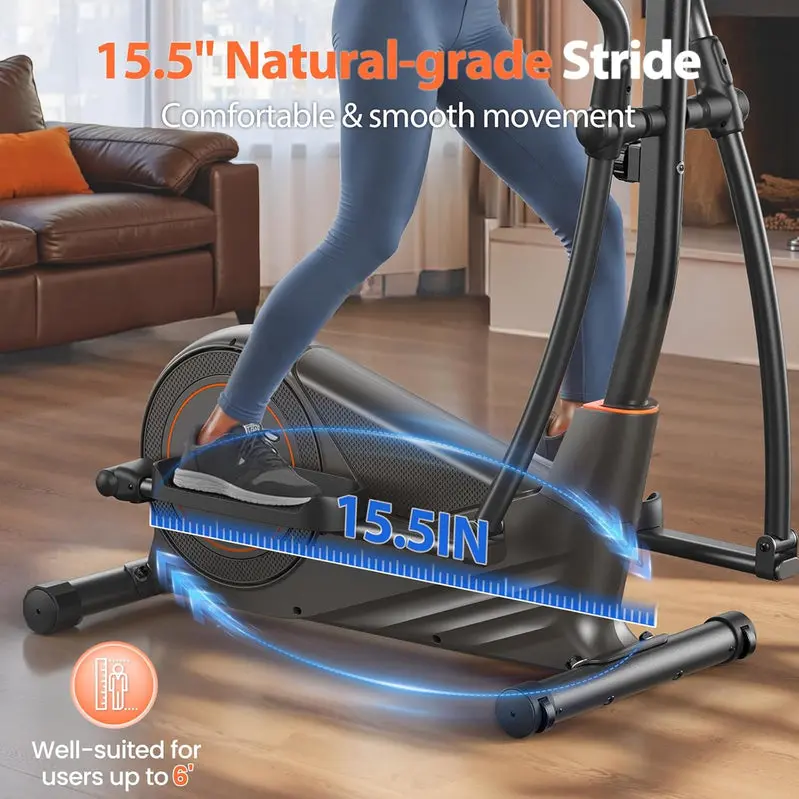 Niceday 20-Inch Elliptical Machine – 16 Resistance Levels & 500-Pound Weight Capacity