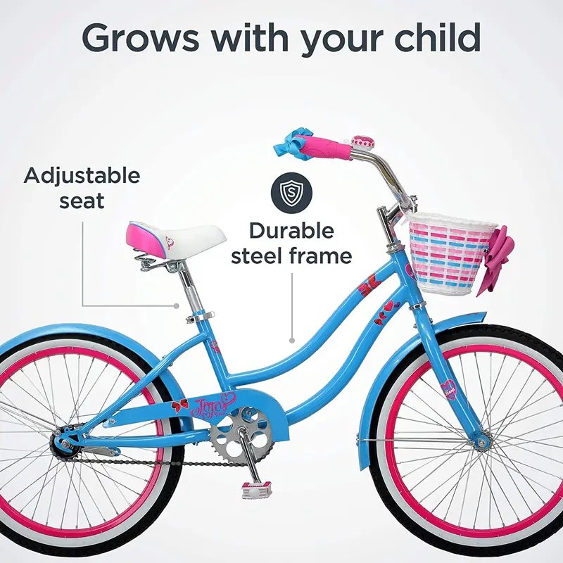 Nickelodeon JoJo Siwa 20-Inch Cruiser Bike – Light Blue and Pink Youth Bicycle for Girls