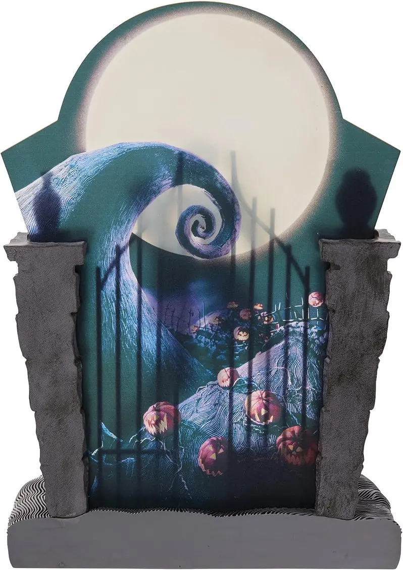 Nightmare Before Christmas Light-Up Sculpture: Jack and Sally Dancing – 9" Statue