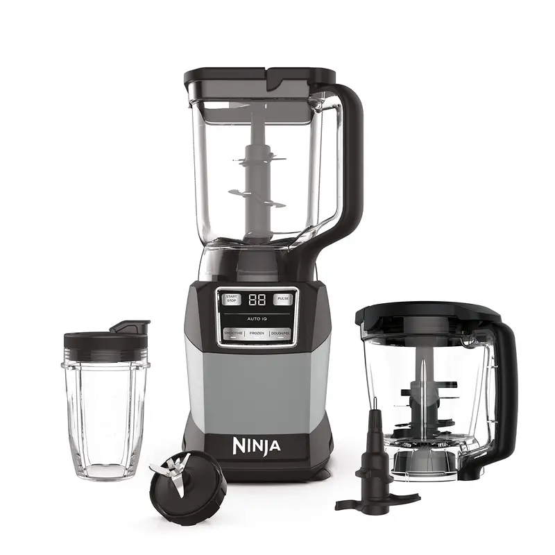 Ninja 1200W Compact Kitchen System – All-in-One Food Processor, Blender, and Nutri-Extractor