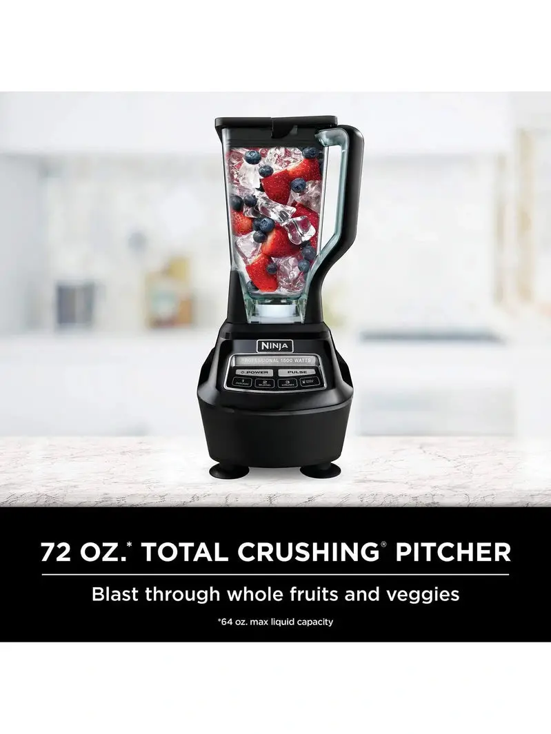 Ninja BL770 Multi-Function Kitchen System – Smoothie, Dough, Chop, and Blend Capabilities with Full Accessory Kit