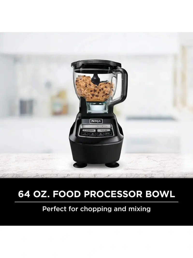 Ninja BL770 Multi-Function Kitchen System – Smoothie, Dough, Chop, and Blend Capabilities with Full Accessory Kit