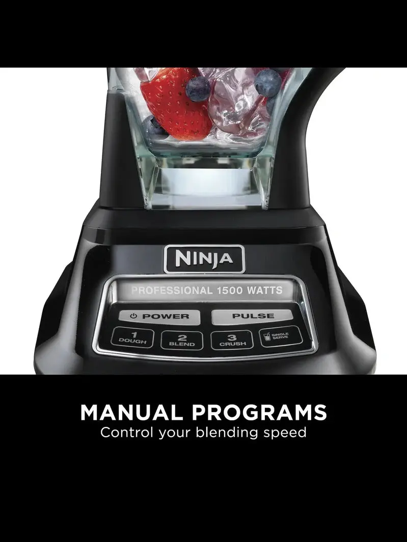 Ninja BL770 Multi-Function Kitchen System – Smoothie, Dough, Chop, and Blend Capabilities with Full Accessory Kit