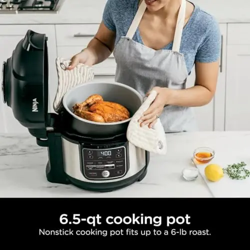 Ninja Foodi OS300 10-in-1 Pressure Cooker Air Fryer – 6.5-Quart Stainless Steel Smart Multicooker