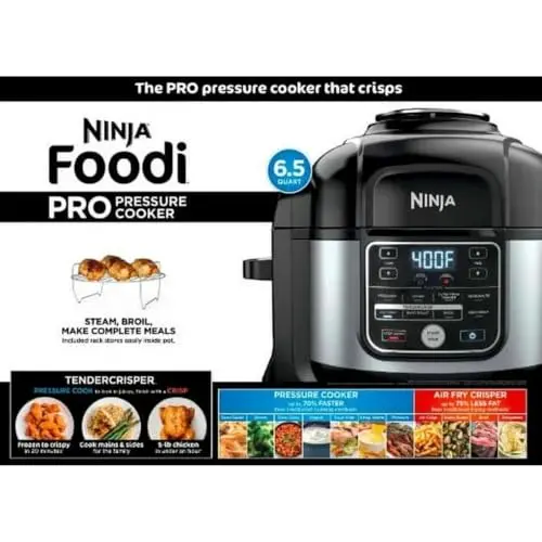 Ninja Foodi OS300 10-in-1 Pressure Cooker Air Fryer – 6.5-Quart Stainless Steel Smart Multicooker