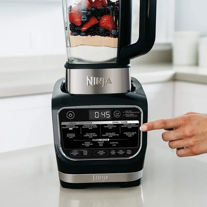 Ninja HB152 Dual-Temp Blender – 1400 Peak Watts, Heat-Resistant 64 oz Glass Pitcher, Premium Matte Black Finish